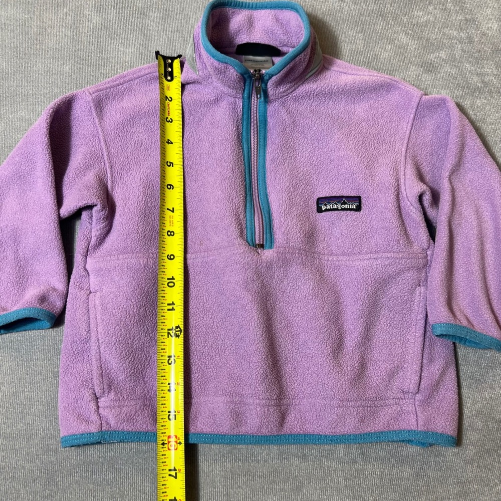 Patagonia Synchilla Fleece Quarter Zip Pullover Purple Teal Kids XXS 3-4 - Picture 2 of 7